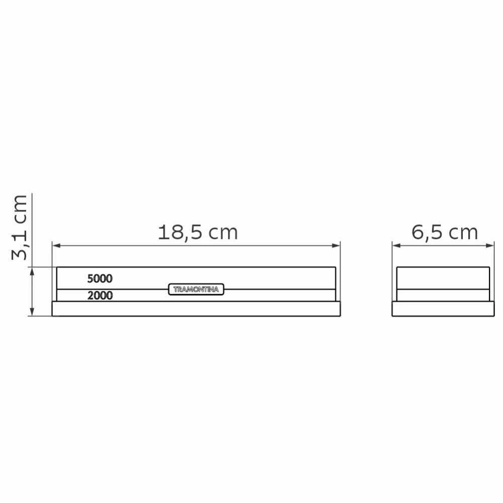 Tramontina Profio Two-Sided Whetstone 5000/2000 – Mixed Grit Sharpening Stone with Non-Slip Support