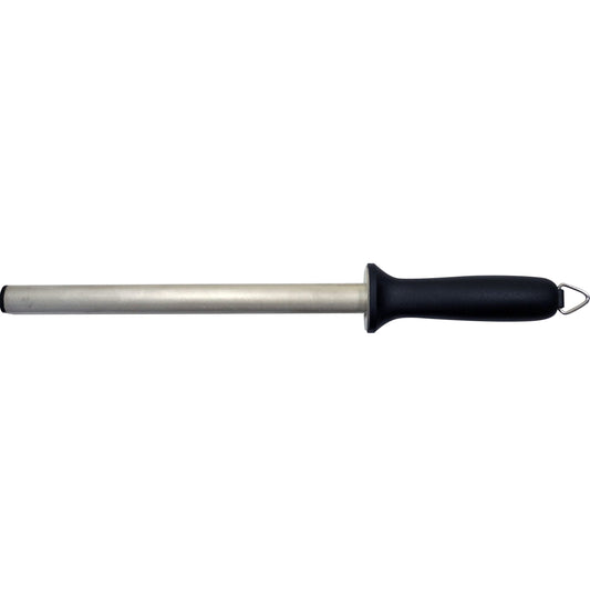 SICUT DIAMOND Sharpening Steel - Medium - 10" Rod With Black Handle