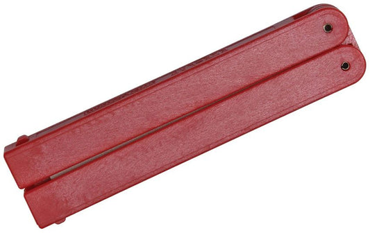 EZE FOLD 3-1/2" DIAMOND SHARPENER WITH Tapered Shaft for Serrated Blades RED HANDLE - 571