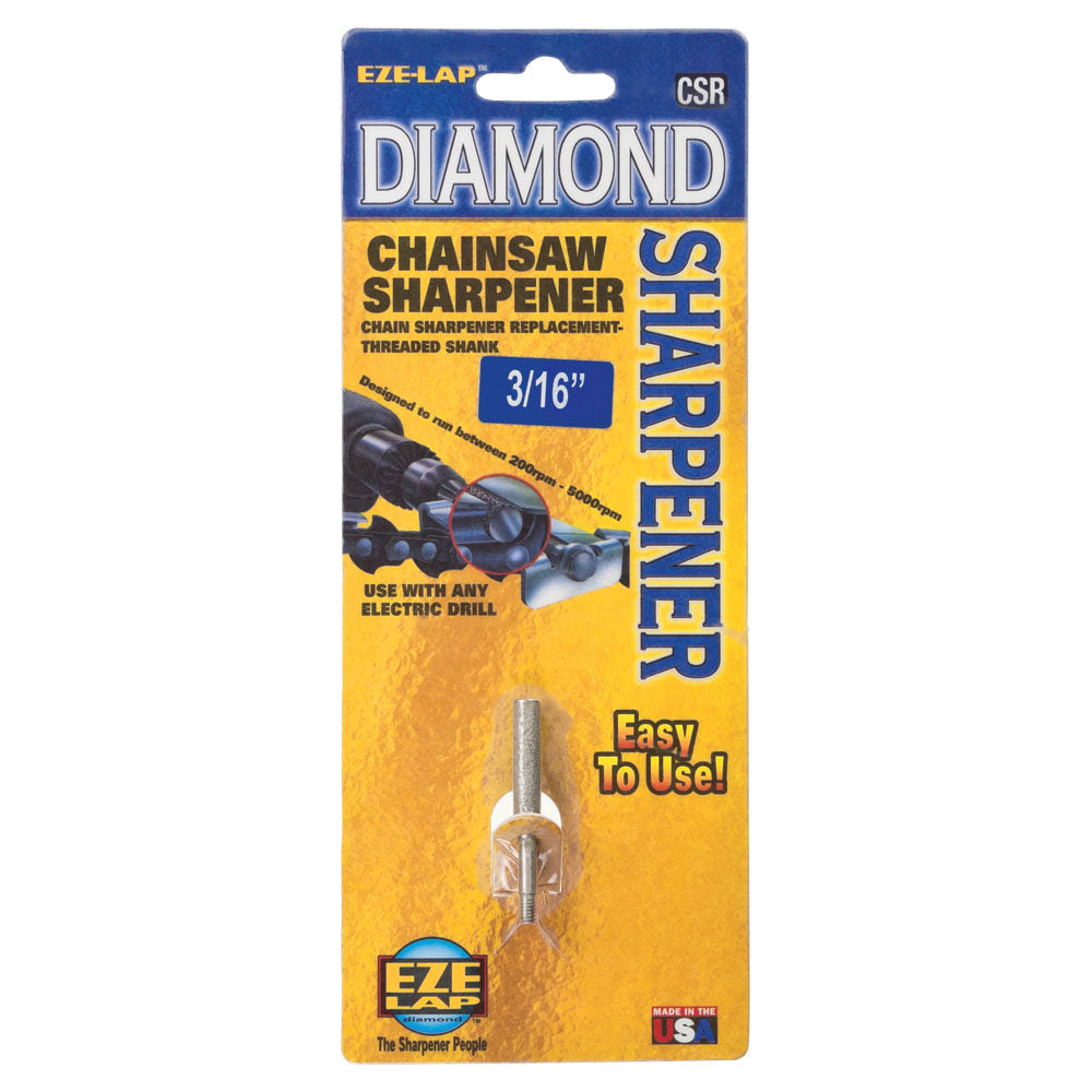 DIAMOND CHAINSAW SHARPENER 3/16" File, Threaded - CSR 3/16