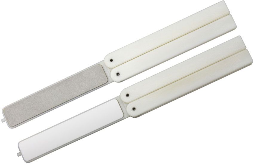 EZE FOLD DIAMOND SHARPENER Ceramc/Supr Fine DOUBLE Sided, White Handle - 530