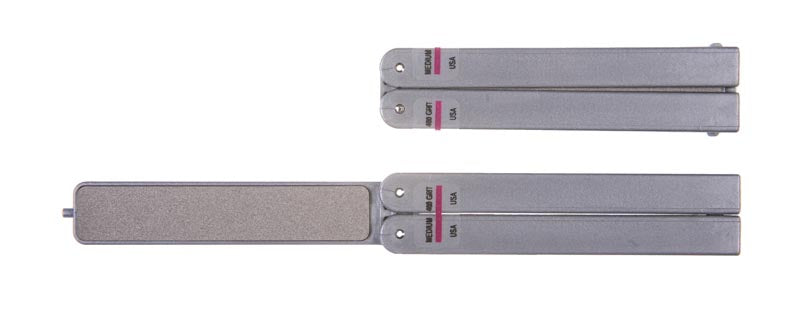 EZE FOLD DIAMOND SHARPENER Ceramc/Supr Fine DOUBLE Sided, White Handle - 530