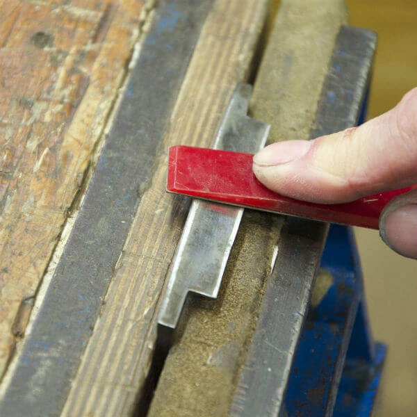 DIAMOND HONE STONE & HOOK SHARPENER Fine Pad on 6" x 3/4" Red Handle - LF