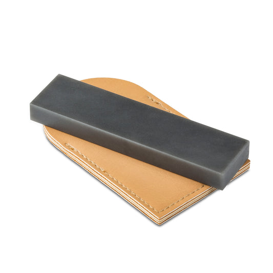 RH Preyda Surgical Black Arkansas Pocket Stone W/Leather Pouch - 4000-6000 grit - 4" x 1" x 1/2"