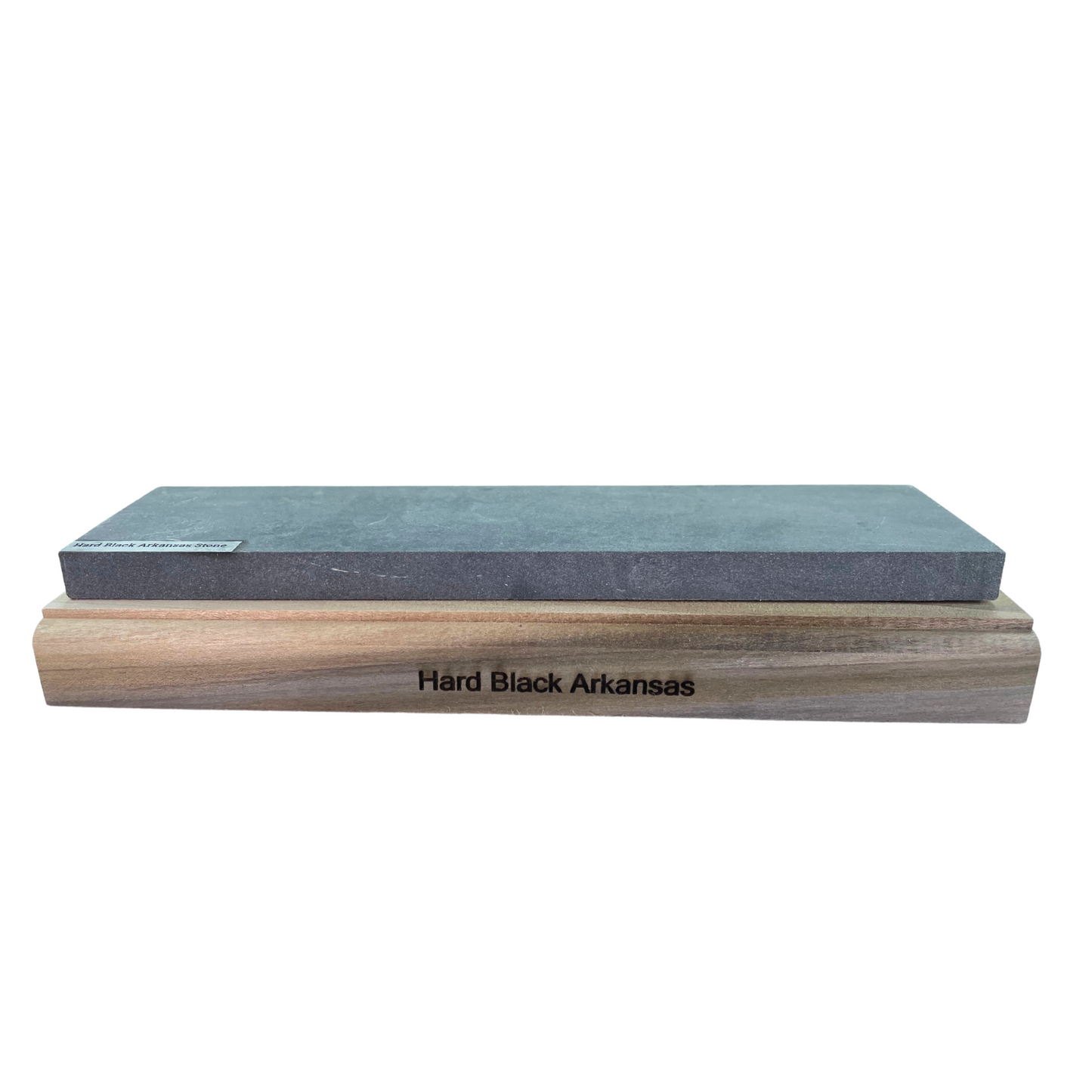 RH Preyda Wood Block Mounted Hard Black Arkansas Oil Stone - 2,000-3,000 grit - 4", 6", 8" & 10"