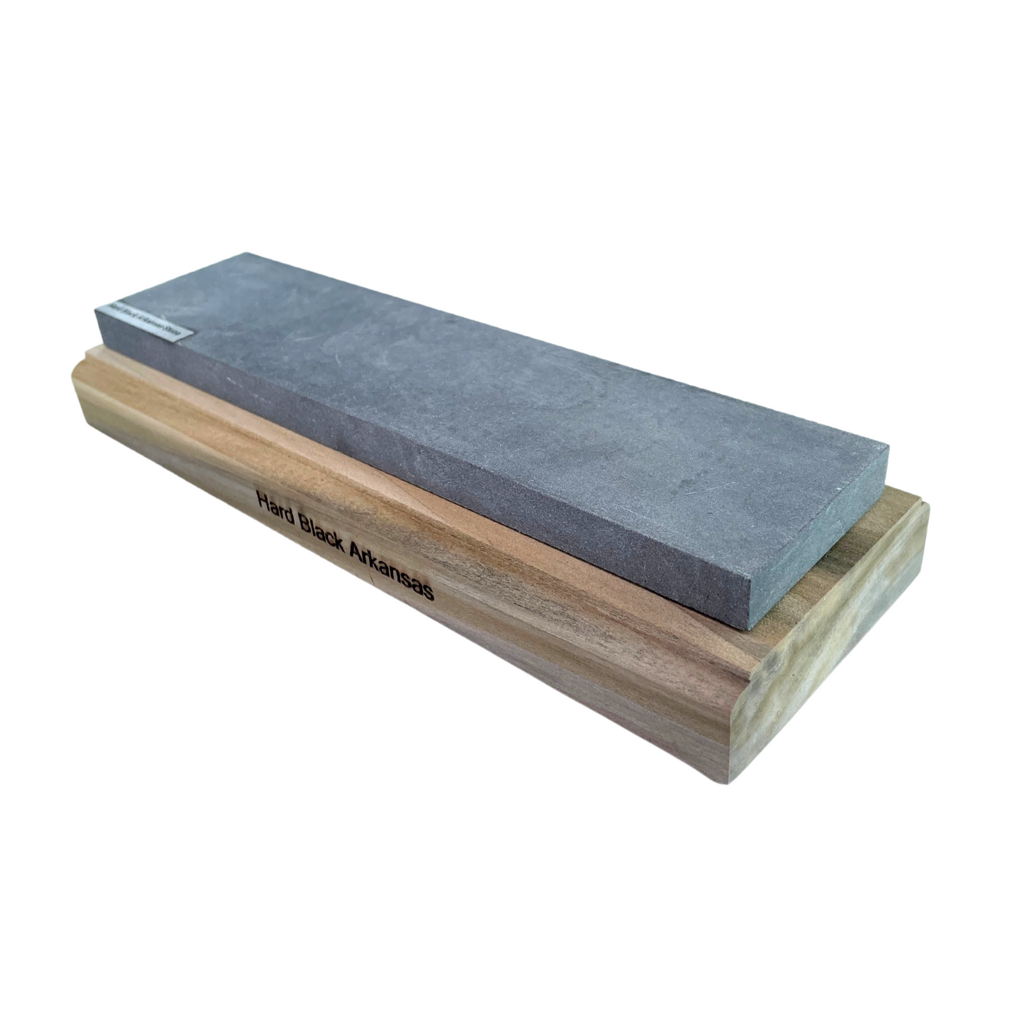 RH Preyda Wood Block Mounted Hard Black Arkansas Oil Stone - 2,000-3,000 grit - 4", 6", 8" & 10"