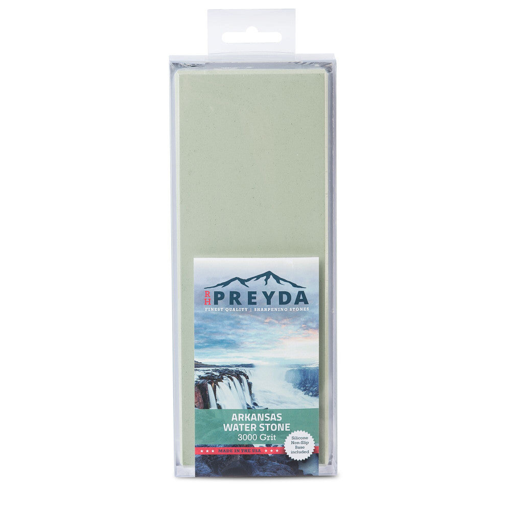 RH Preyda Arkansas Natural Novaculite Water Stone - J3000 grit - 8" x 3" X 1"