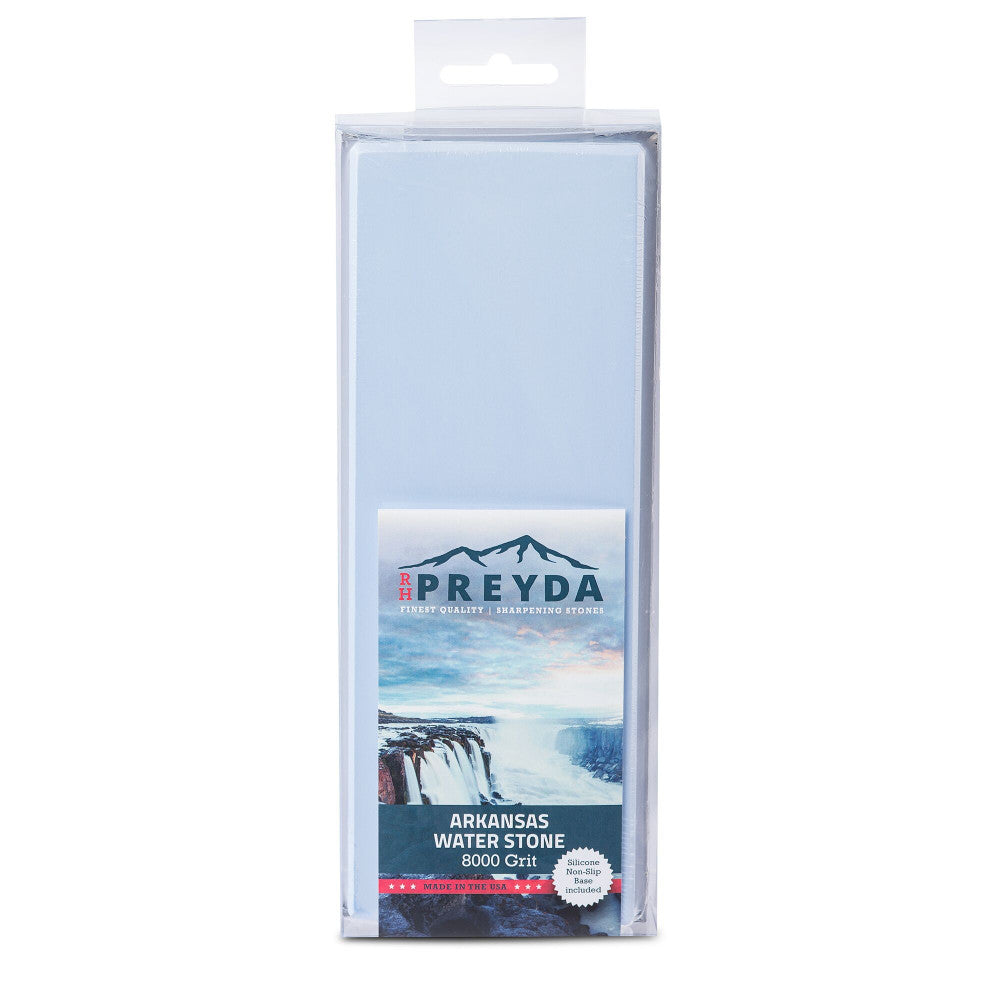 RH Preyda Arkansas Natural Novaculite Water Stone - J8000 grit - 8" x 3" x 1"